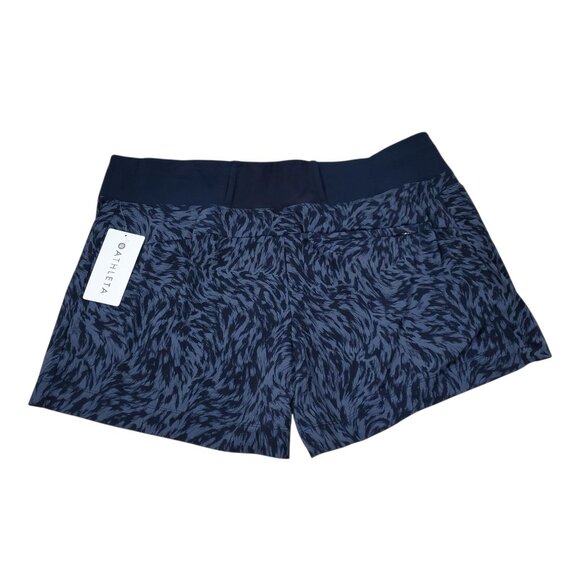 Athleta Trekkie North Printed Shorts Navy Blue Plus Size 20 Athletic Stretch - Picture 2 of 7
